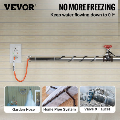 SucceBuy Self-Regulating Pipe Heating Cable Snow Melting Drain Water Pipe Freeze Protection Heat Cable for Protects Hose Wire