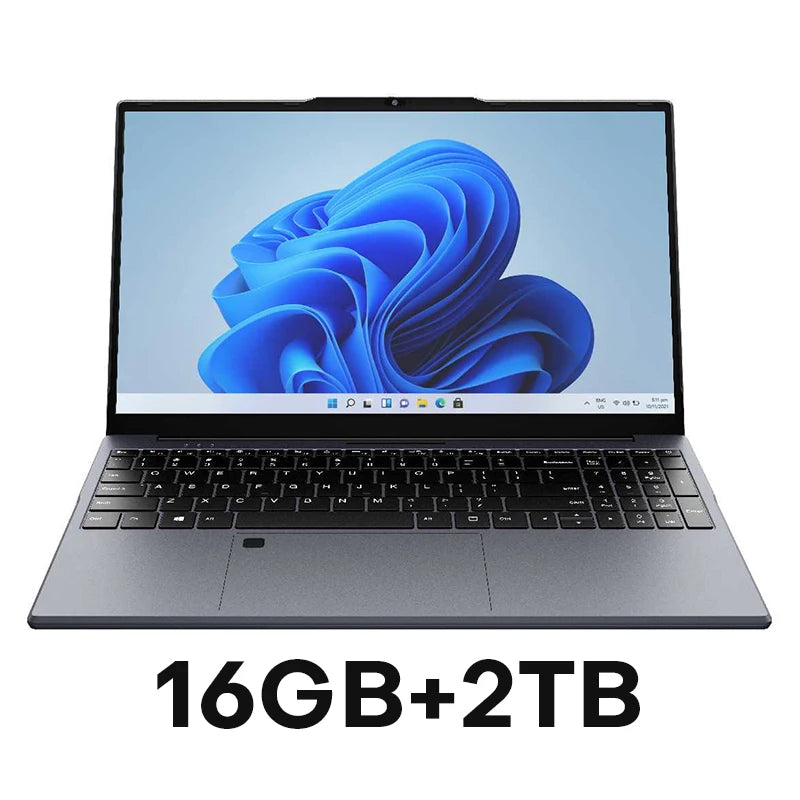 15.6" Ultra Slim Intel Core i7 6500U Laptop Computer Windows 11 16GB DDR4 1TB SSD Notebook PC Fingerprint Unlock