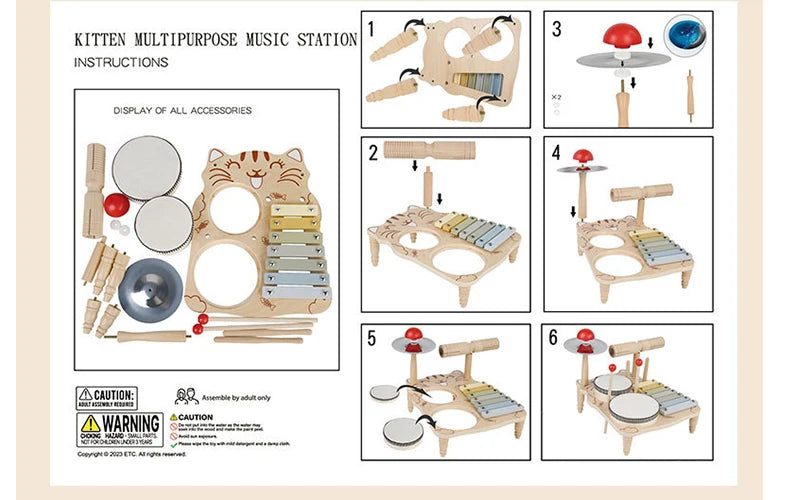 Children's wooden percussion instrument