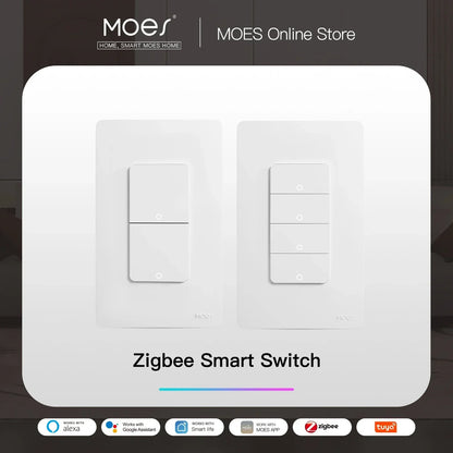Smart Wall Light Switch With Push Buttons