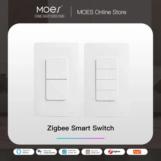 Smart Wall Light Switch With Push Buttons