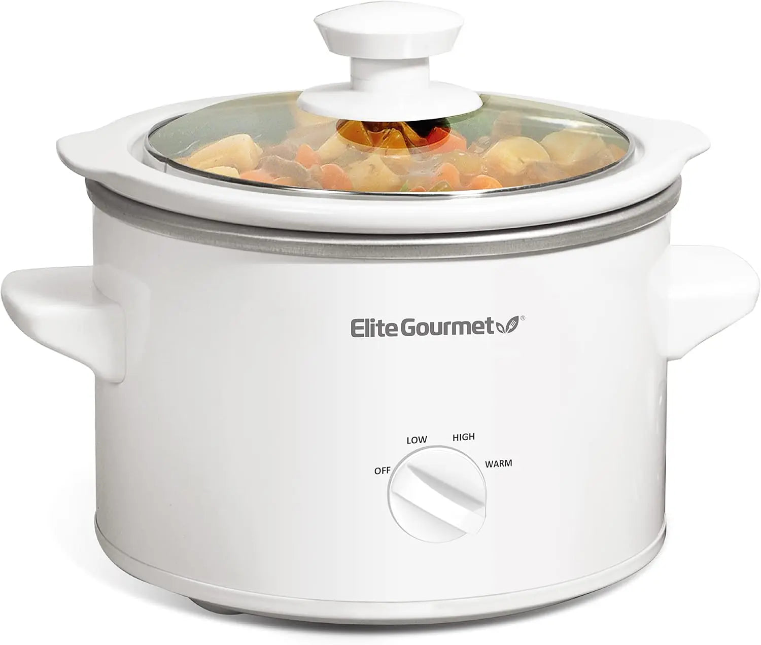 Electric Slow Cooker with Ceramic Pot, Adjustable Temp for Entrees, Sauces, Stews & Dips, Dishwasher Safe With Glass Lid