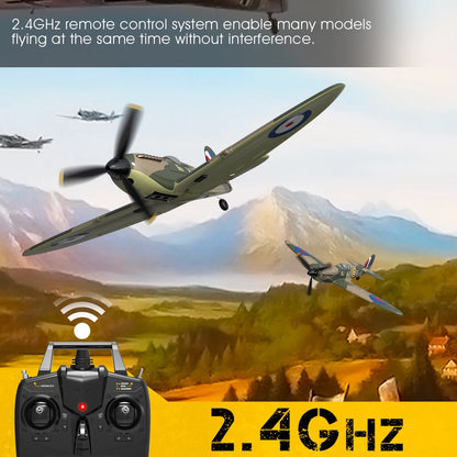 RC Spitfire 400 Plane, 2.4Ghz 4CH 6-axis Stabilizer System