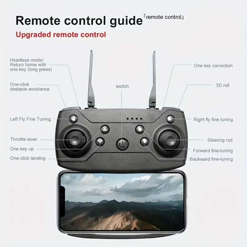 Professional RC Drone, WIFI Dual Camera Quadcopter Altitude Hold