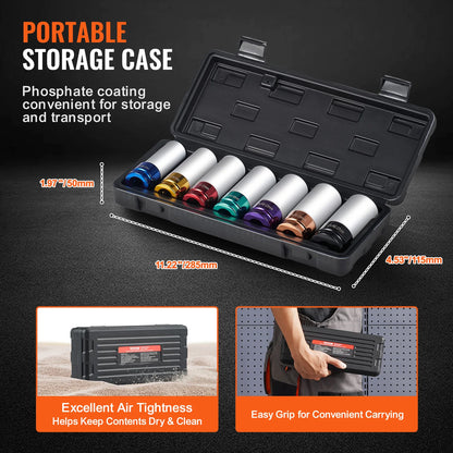 Lug Nut Impact Socket Set 1/2inch Drive
