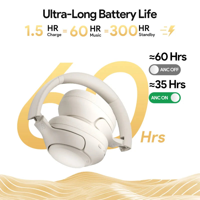 43dB Hybrid Active Noise Cancellation Earphones