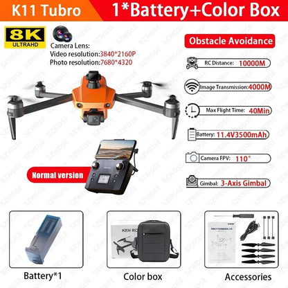 Cole Professional Turbo Drone Aerial 8K HD Dual Camera with Built-in Airdrop Intelligent Obstacle Avoidance
