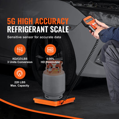 Refrigerant Scale 110/220 LBS HVAC Charging Recovery Freon Scale