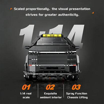 RC Cybertruck Building Blocks Car with Electric Lifting Chassis 1:14 Scale