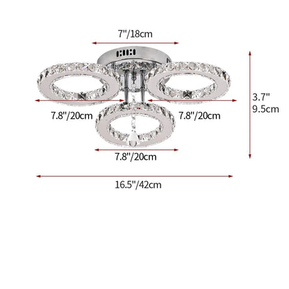 Crystal LED Ceiling Chandelier With Remote Control