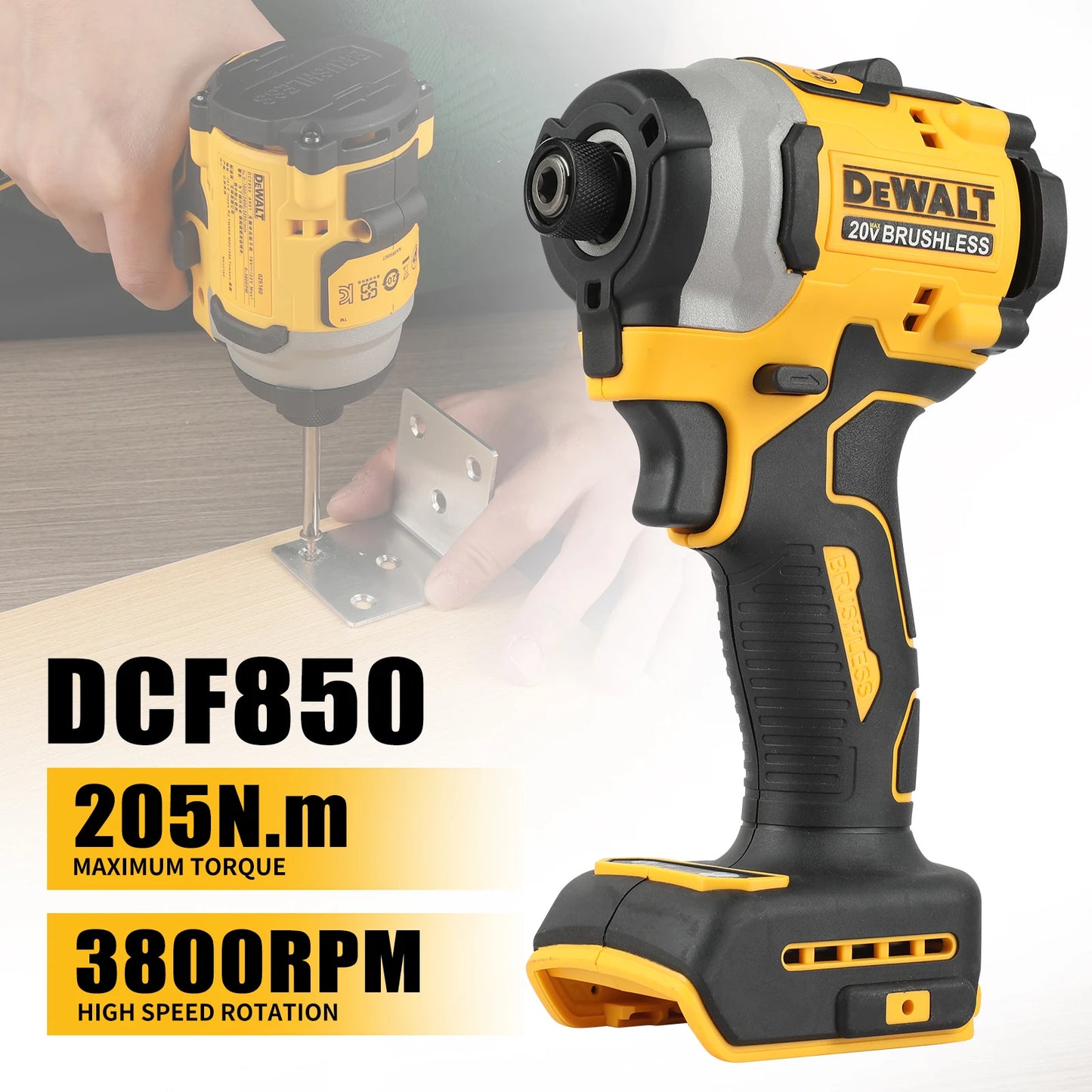 Dewalt Lithium Brushless Screwdriver and Electric Impact Drill Combination Kit