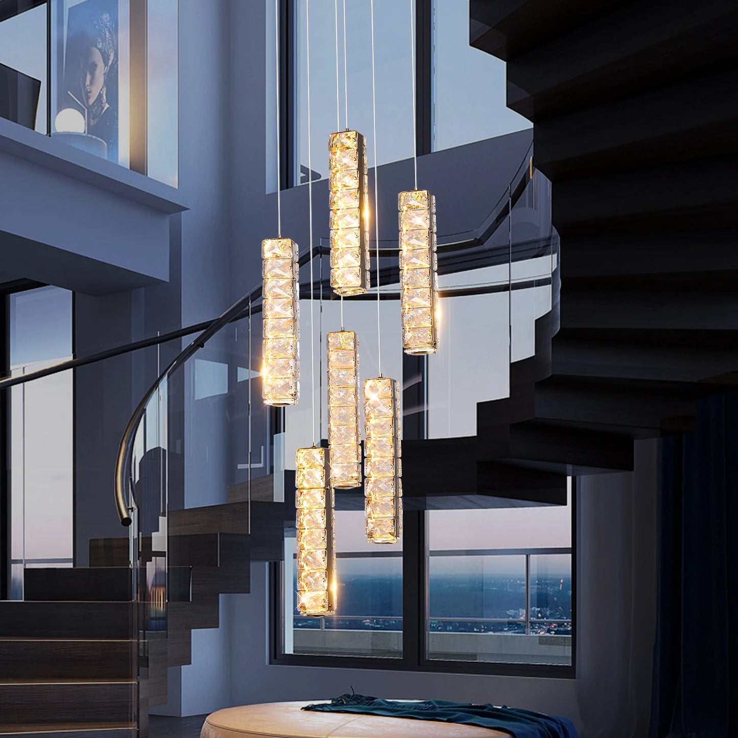 Nordic K9 Crystal LED Chandelier for Modern Luxury Home Décor