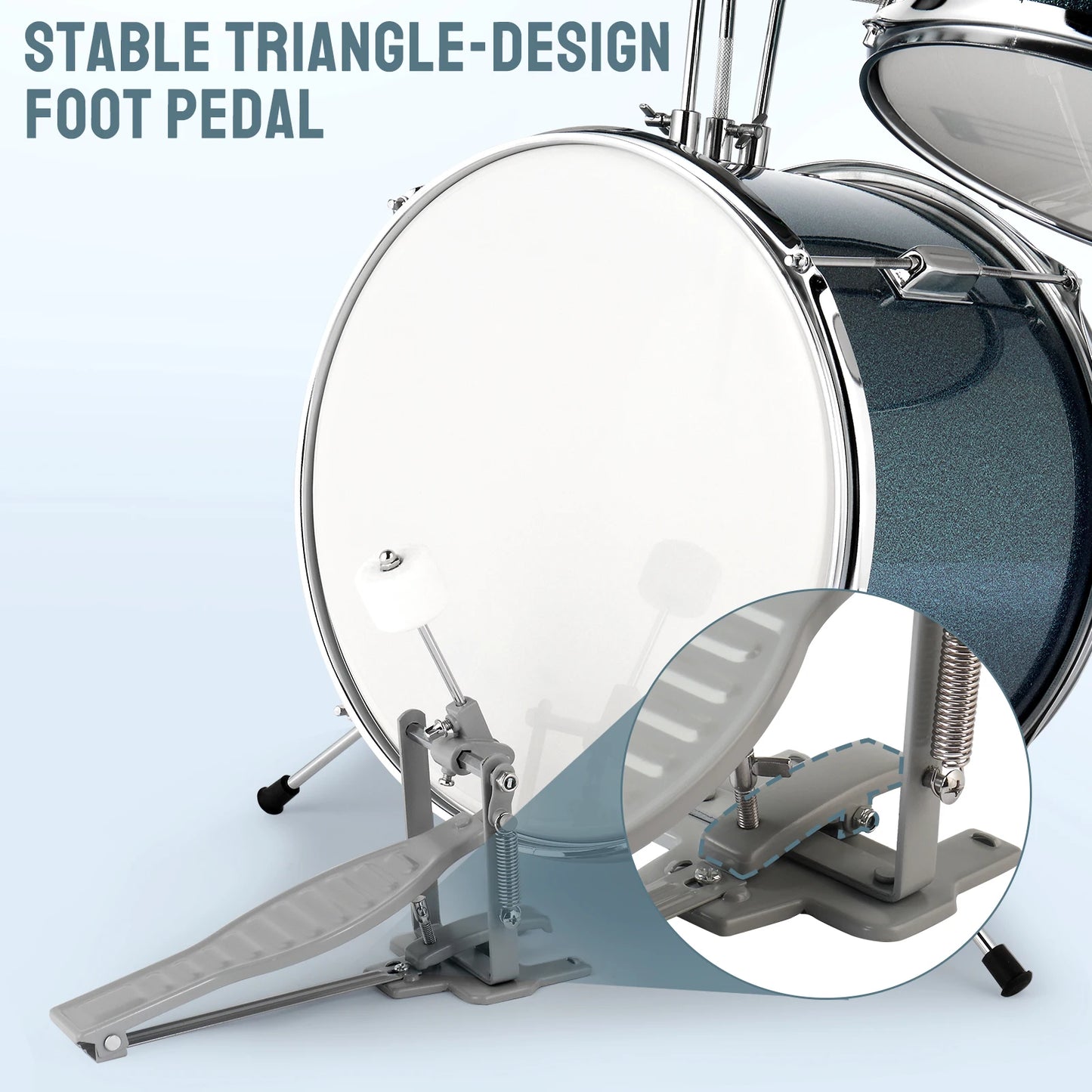 14"x10" 3-Pieces Junior Kids Drum Set