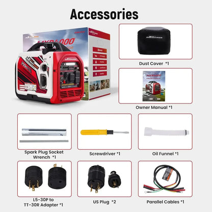 Home Backup-4000 Watt Inverter Generator With CO Alarm, RV Ready, Gas Powered, App Remote Data Monitor