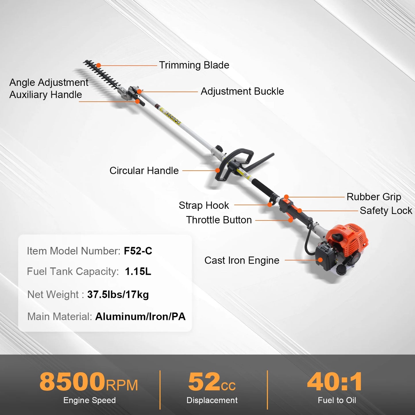 Gas 52CC 6-in-1 Multi-Functional Trimming Tools