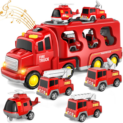 5 In 1 Fire Car Trucks Toddler Toys