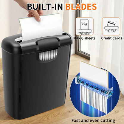 6-Sheet Strip-Cut Paper Shredder