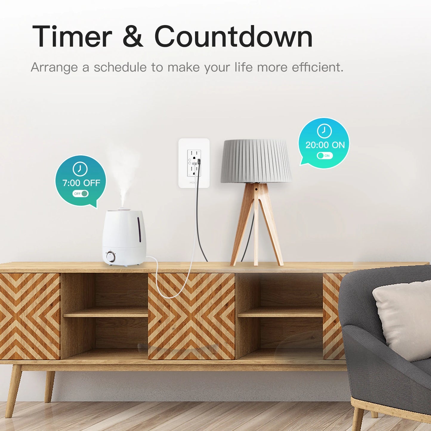 WiFi Smart Power Wall Socket with Type C USB Dual Power Outlets