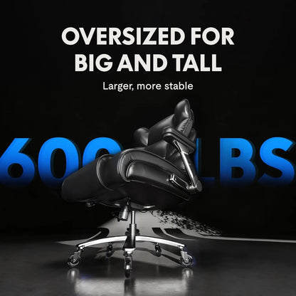 600lbs Big and Tall Office Chair for Heavy People, Heavy Duty Computer Desk Chair with Dynamic Lumbar Support