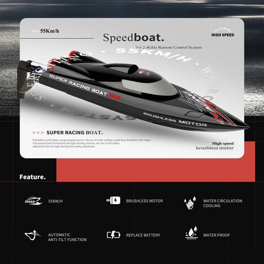 RC High Speed Racing Watercraft Boat 2.4Ghz 55KM/H 35KM/H