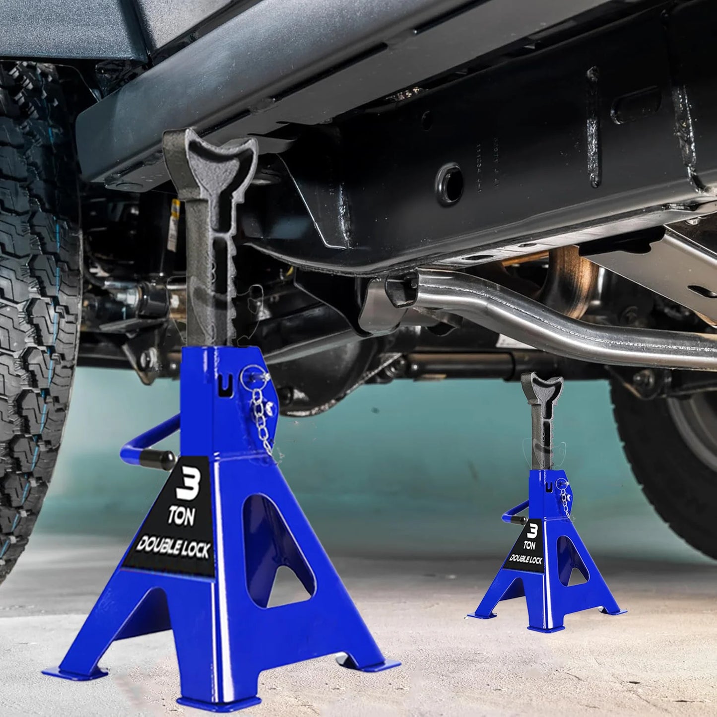 1 Pair, 3 Ton Jack Stands with 6000 lbs. Capacity