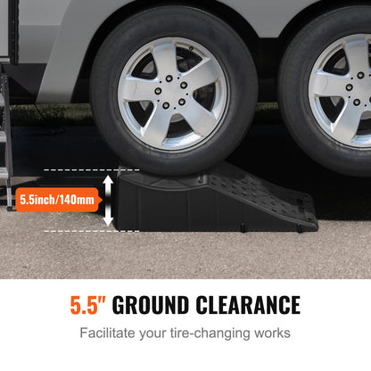SucceBuy Car Ramp Low Profile Car Service Ramp 20000 lbs/10 Ton Loading Capacity 5.5" Lift Height Car Ramp Heavy Duty Tire Ramp