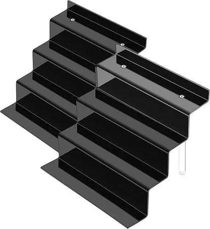 4 Tier Black shelves for Cupcakes ,Perfumes, Figurines, Display Stand Risers Shelf for Decoration and Organizer