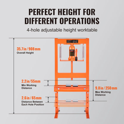 6T H-Frame Hydraulic Floor Press
