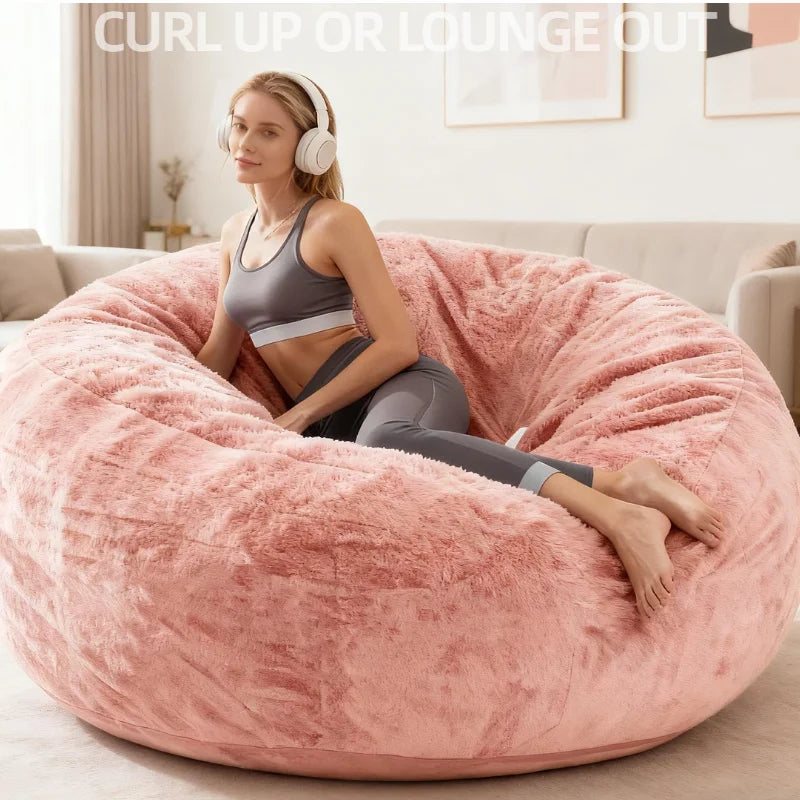 Big Bean Bag Chairs for Adults, With Filler Memory Foam Super Soft Plush, for Living Room, Family Room, Bedroom and 3 season room