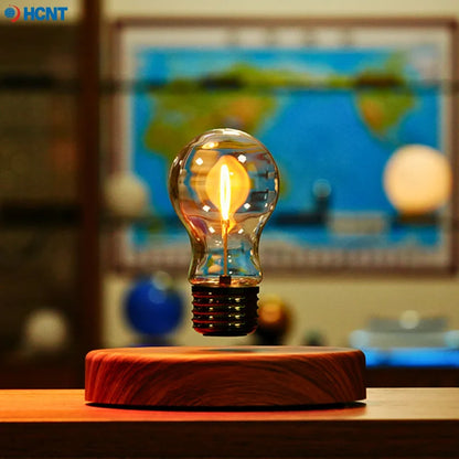 Levitating Magnetic Floating Bulb Desk Lamp With Automatic Rotating Light