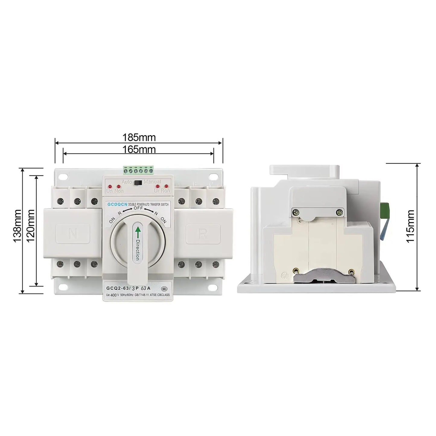 Automatic Transfer Switch 63 Amp 3P For Generator 50Hz/60Hz