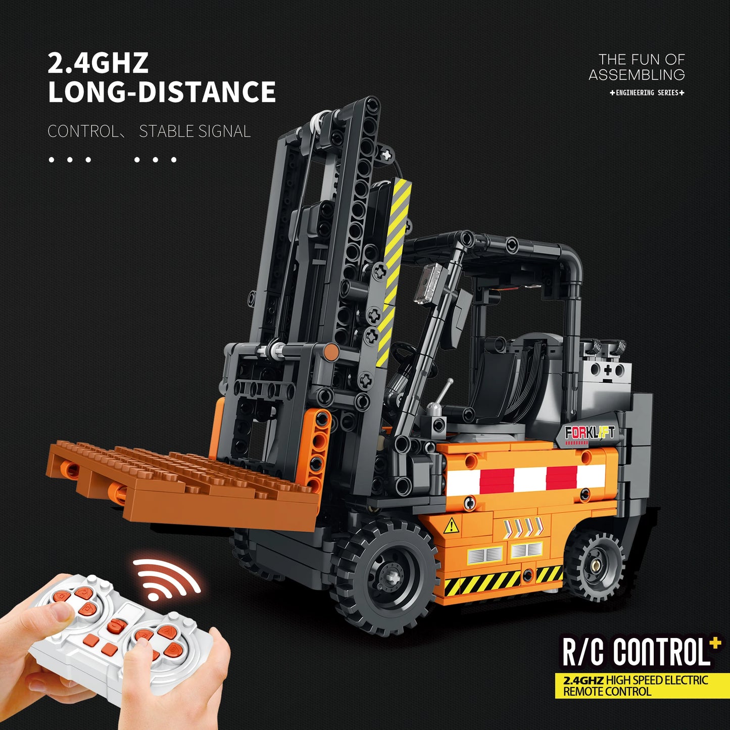 Remote Control Forklift Building Blocks Engineering RC Vehicle