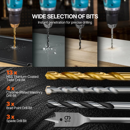 70/100/101/246/318 PCs Drill Bit and Screwdriver Bit Set