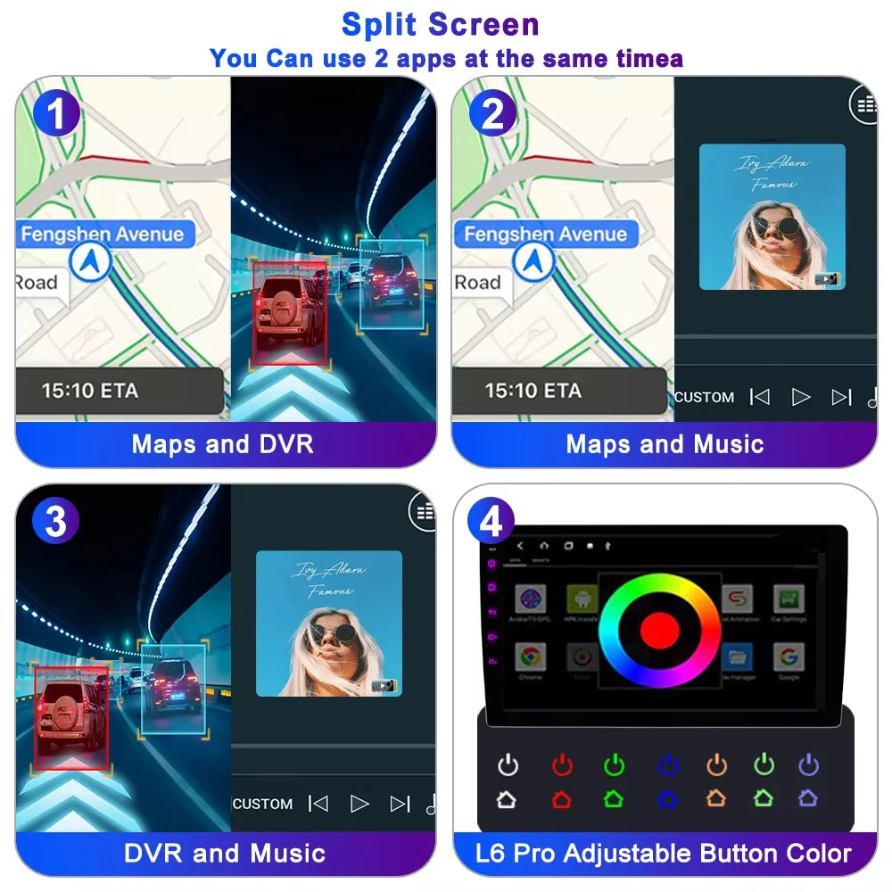 9 inch Wireless Carplay 2din Android 15 Car Radio and Multimedia Video Player