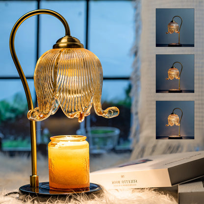 Tulip Flower Candle Warming Lamp for Fireless Fragrance Distribution.