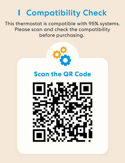 Wi-Fi Thermostat Compatible with 95% heating and cooling systems Works with Alexa Home kit