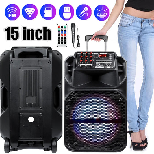 7000W Portable 15” Bluetooth Speaker Sound System