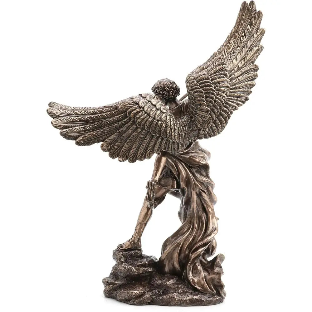 Bronze-Finished Resin Statue of Archangel Saint Michael by Veronese Design