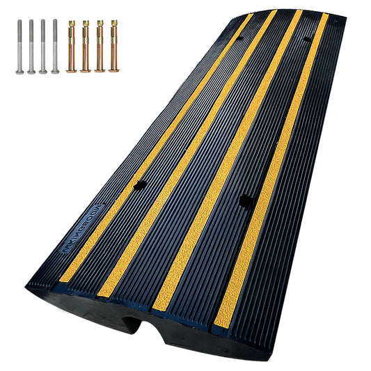 6ft Heavy-Duty Rubber Driveway Curb Ramp