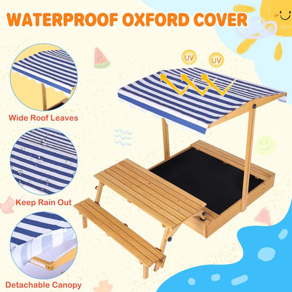 Kids Sandbox with Cover Canopy