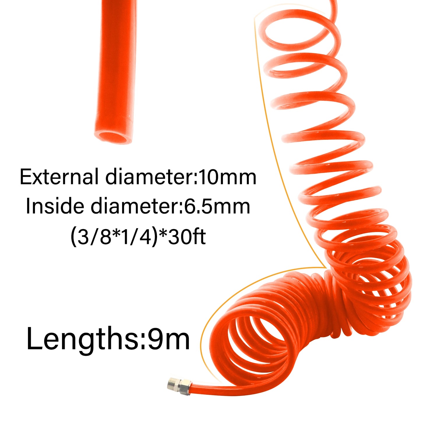 1 Pcs Polyurethane Recoil Air Hose