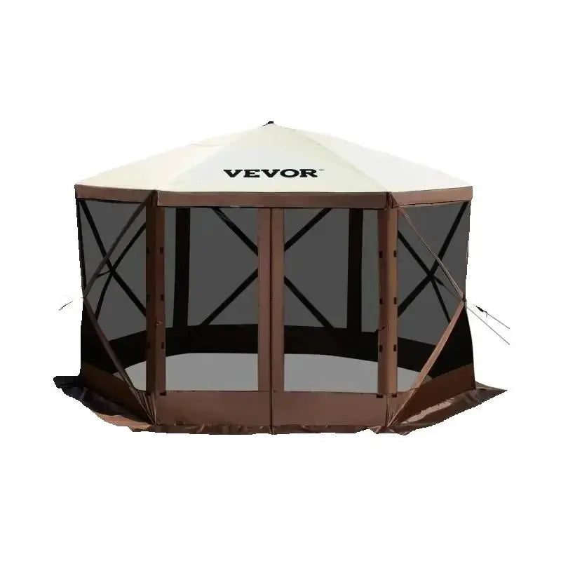 Pop-up Camping Gazebo Shelter 6 Sided 12' x 12' / 10' x 10' Sun Shade Tents & Canopies Camping & Hiking
