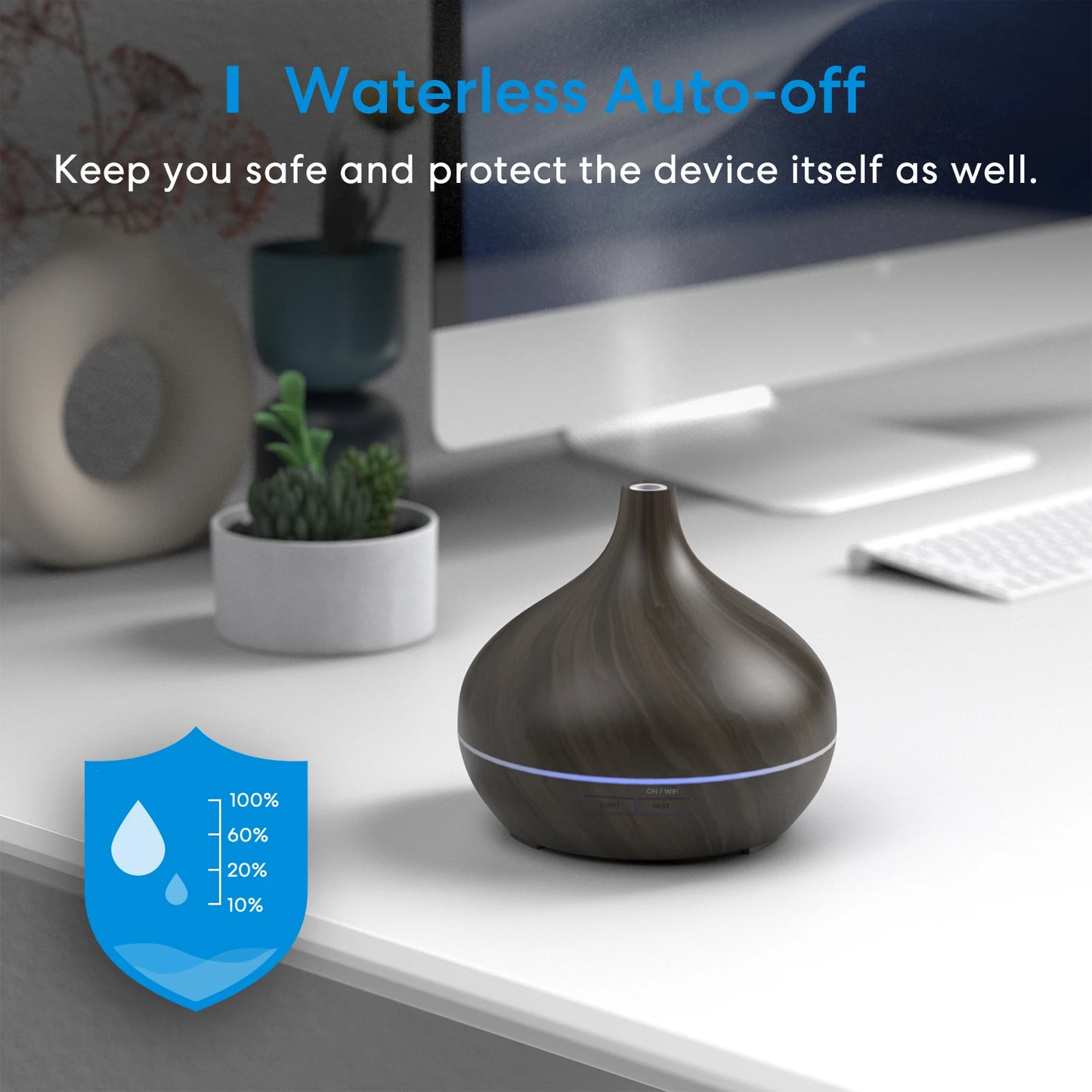 Meross Smart WiFi Wooden Essential Oil Diffuser/Air Humidifier
