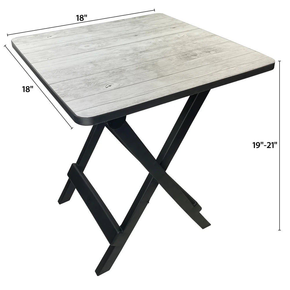 Adjustable Height Portable Folding Camp Side Table Lightweight Stowable Outdoor Indoor Picnic Tailgating Pool Party RV Use