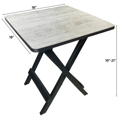 Adjustable Height Portable Folding Camp Side Table Lightweight Stowable Outdoor Indoor Picnic Tailgating Pool Party RV Use
