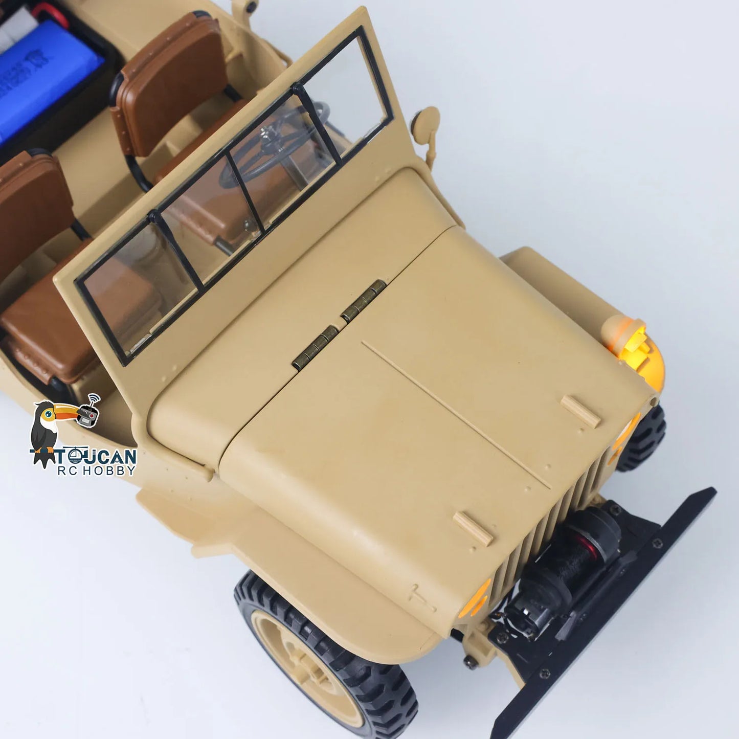 Remote Control Military Car 1/14 scale, 2.4GHZ Open-top Off Road 4WD Combat Model