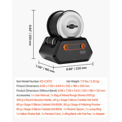 Rock Tumbler Polishing Kit With 4 Speeds
