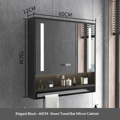 Bathroom Mirror LED Backlit Smart Anti Fog Touch Sensor Mirrored Cabinet