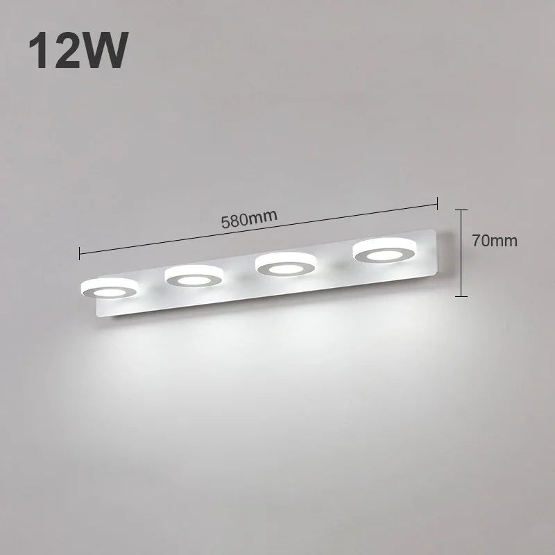 Modern Bathroom LED Vanity Light Wall Mounted Indoor Lamps