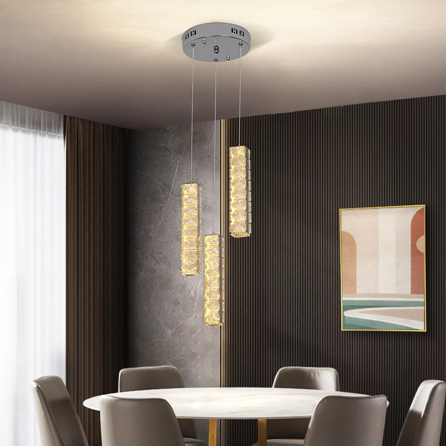 Nordic K9 Crystal LED Chandelier for Modern Luxury Home Décor